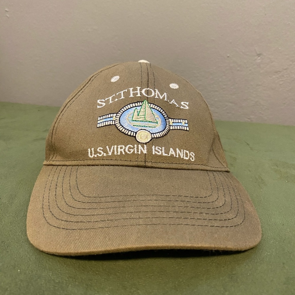 St Thomas Paradise Green Adjustable Cap 58cm NWOT